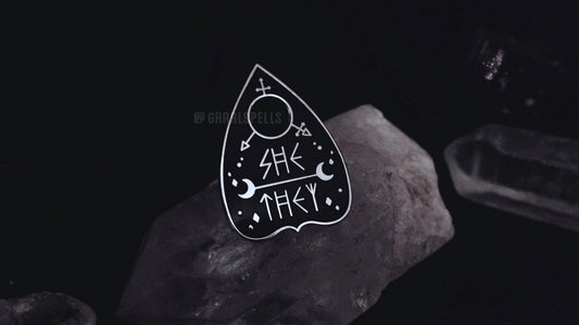 She/They Pronoun Planchette Pin
