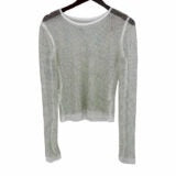 Crochet Rhinestone Top Full Sleeve
