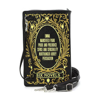 Jane Austen Novels Book Clutch Bag