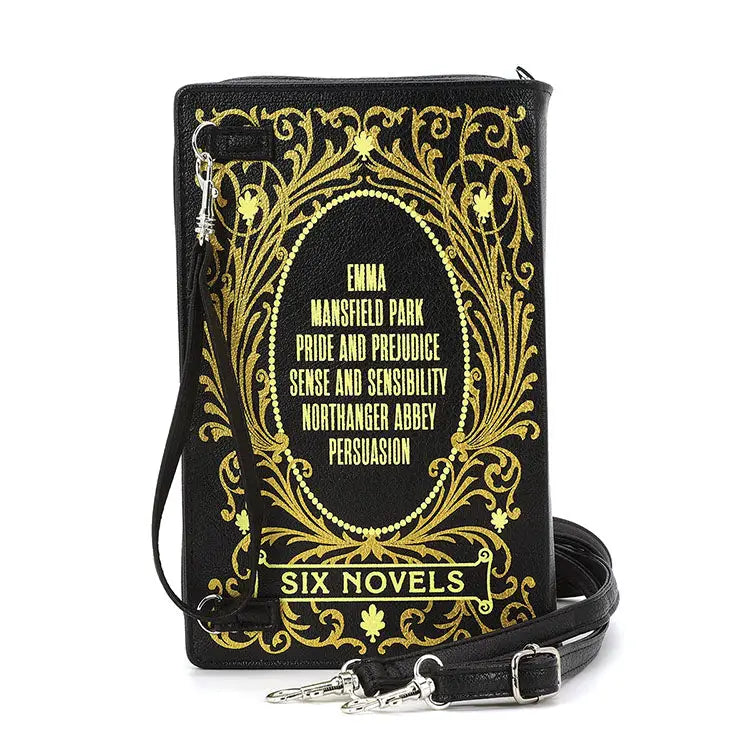 Jane Austen Novels Book Clutch Bag