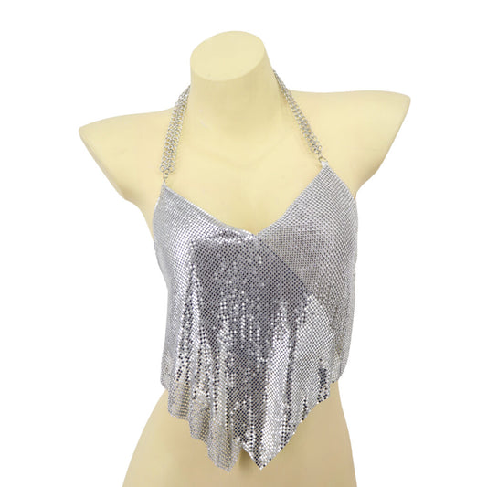 Rhinestone Halter Top