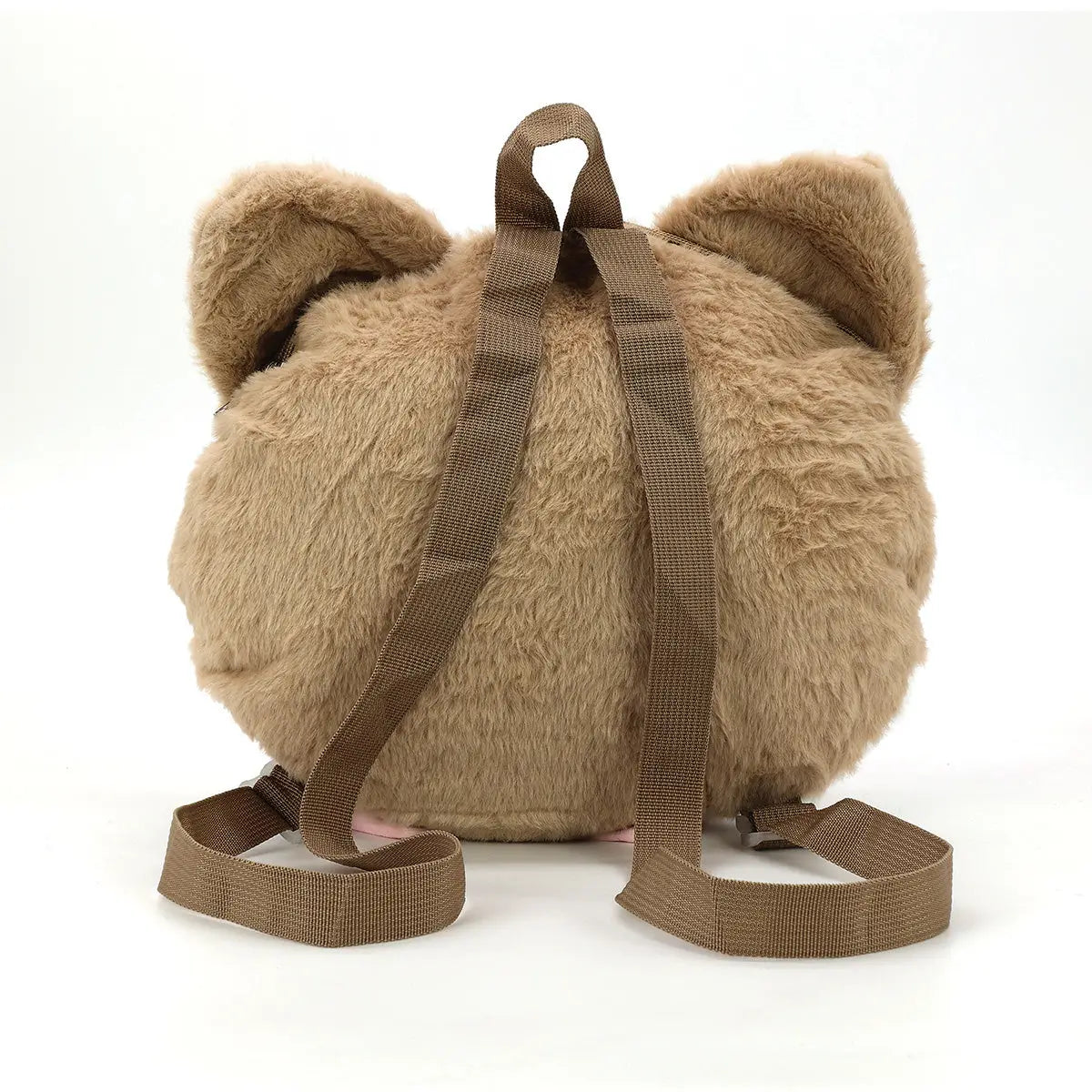 Strawberry Cat Face Furry Backpack