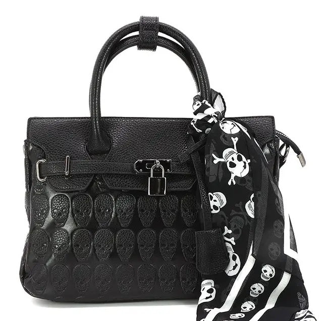 Skull Pattern Satchel