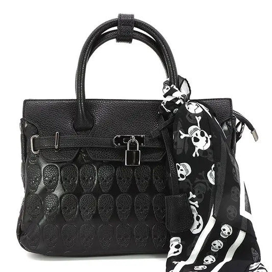 Skull Pattern Satchel