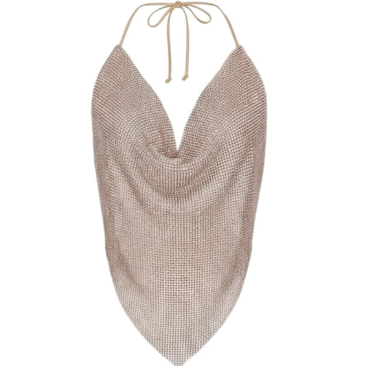 Rhinestone Top V-shape