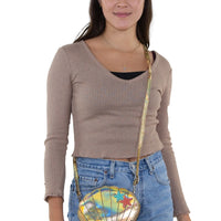 Golden Sea Shell Shoulder Crossbody Bag