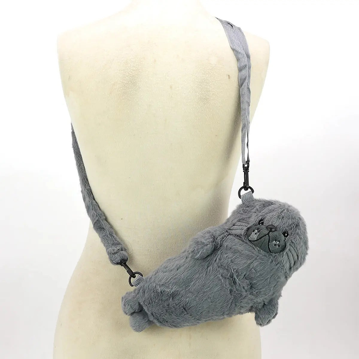 Furry Seal Crossbody Bag