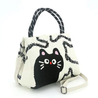 2 Pcs Handheld Black Cat Bag