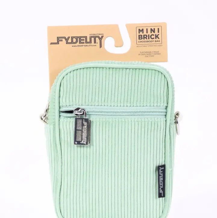 Corduroy Sage Small Crossbody Shoulder Bag Festival Travel