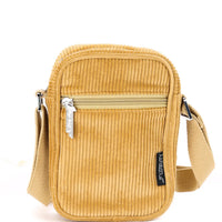 Corduroy Tan Small Crossbody Shoulder Bag Festival Travel