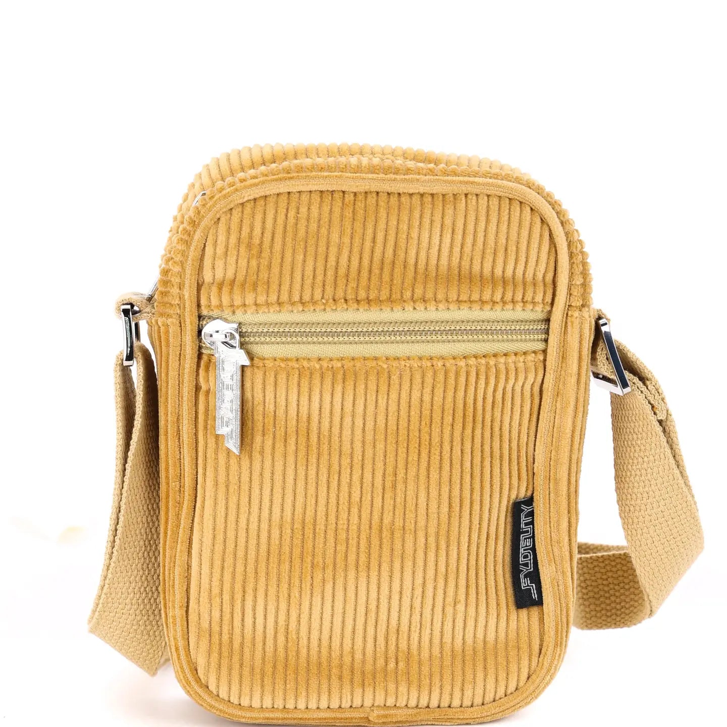 Corduroy Tan Small Crossbody Shoulder Bag Festival Travel