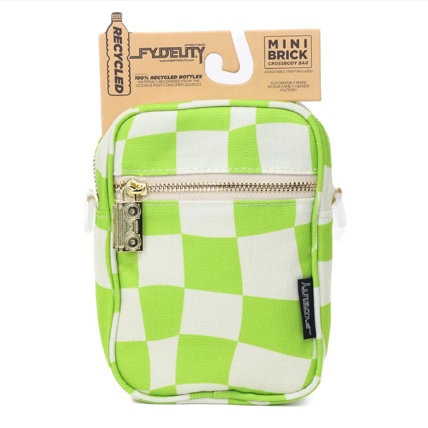 Groovy Green Small Crossbody Shoulder Bag Festival Travel