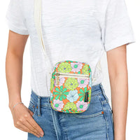 Mini Brick Floral Orange Bag