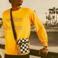 Mini Brick Checker Bag Black And White