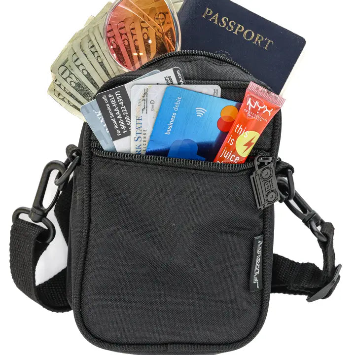 Mini Brick Floral Black Bag