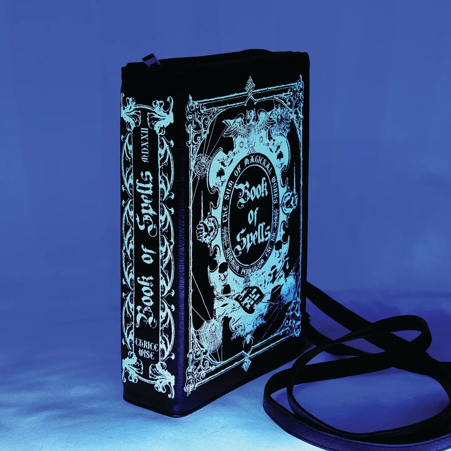 Book Of Spells Crossbody Bag In Vinyl Material Glow in the Dark
