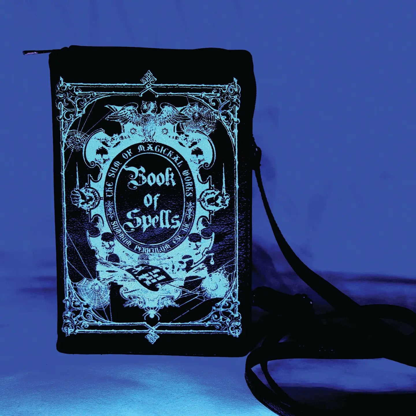 Book Of Spells Crossbody Bag In Vinyl Material Glow in the Dark