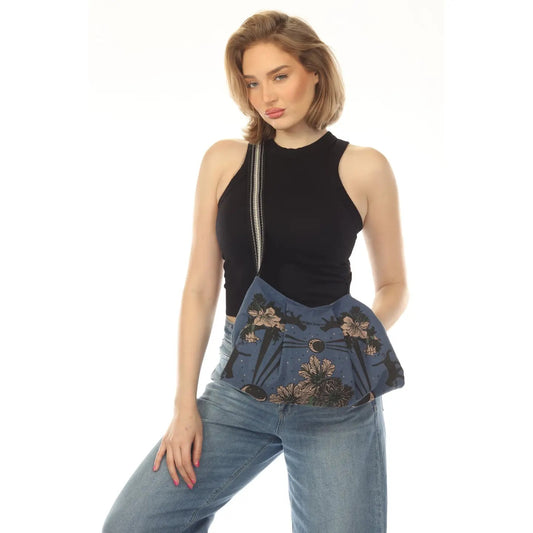 Moonflower Cats Canvas Purse