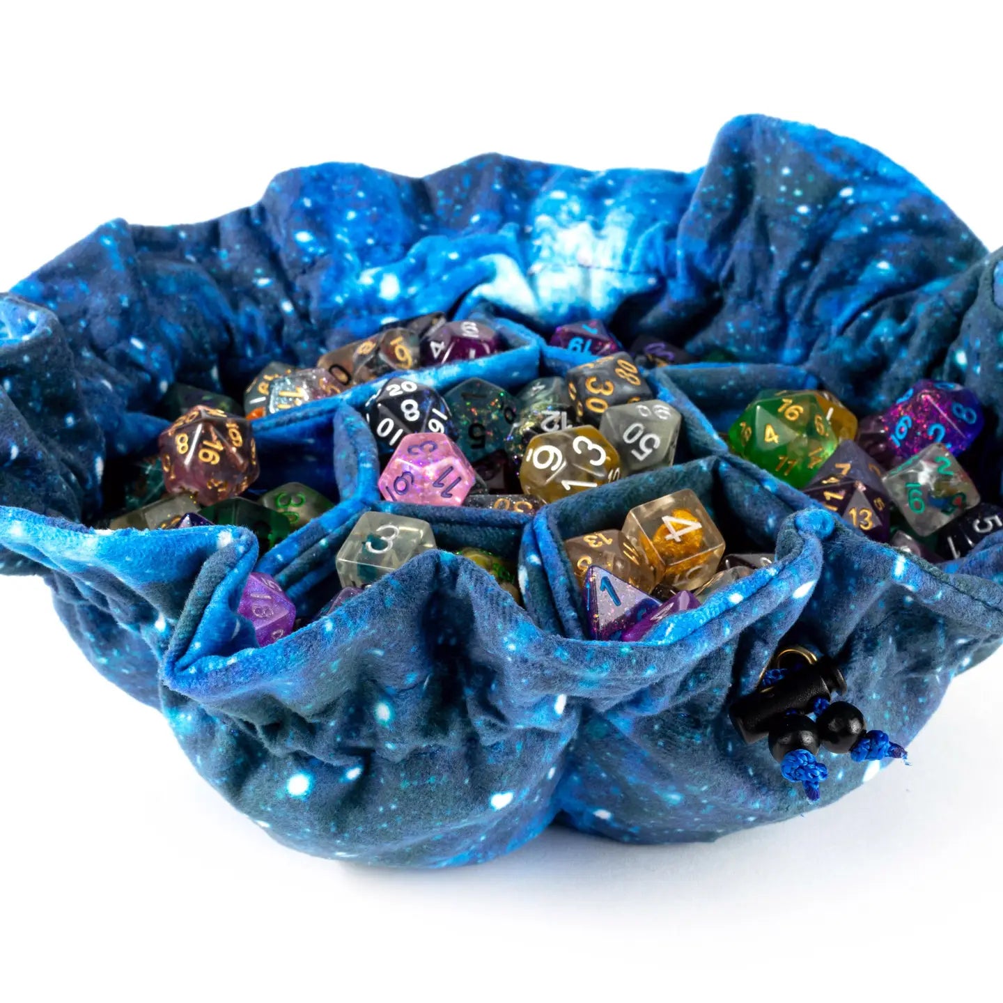 Unique! Velvet Compartment Dice Bag with 7 Pockets
