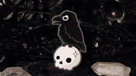 Raven Skull Sticker