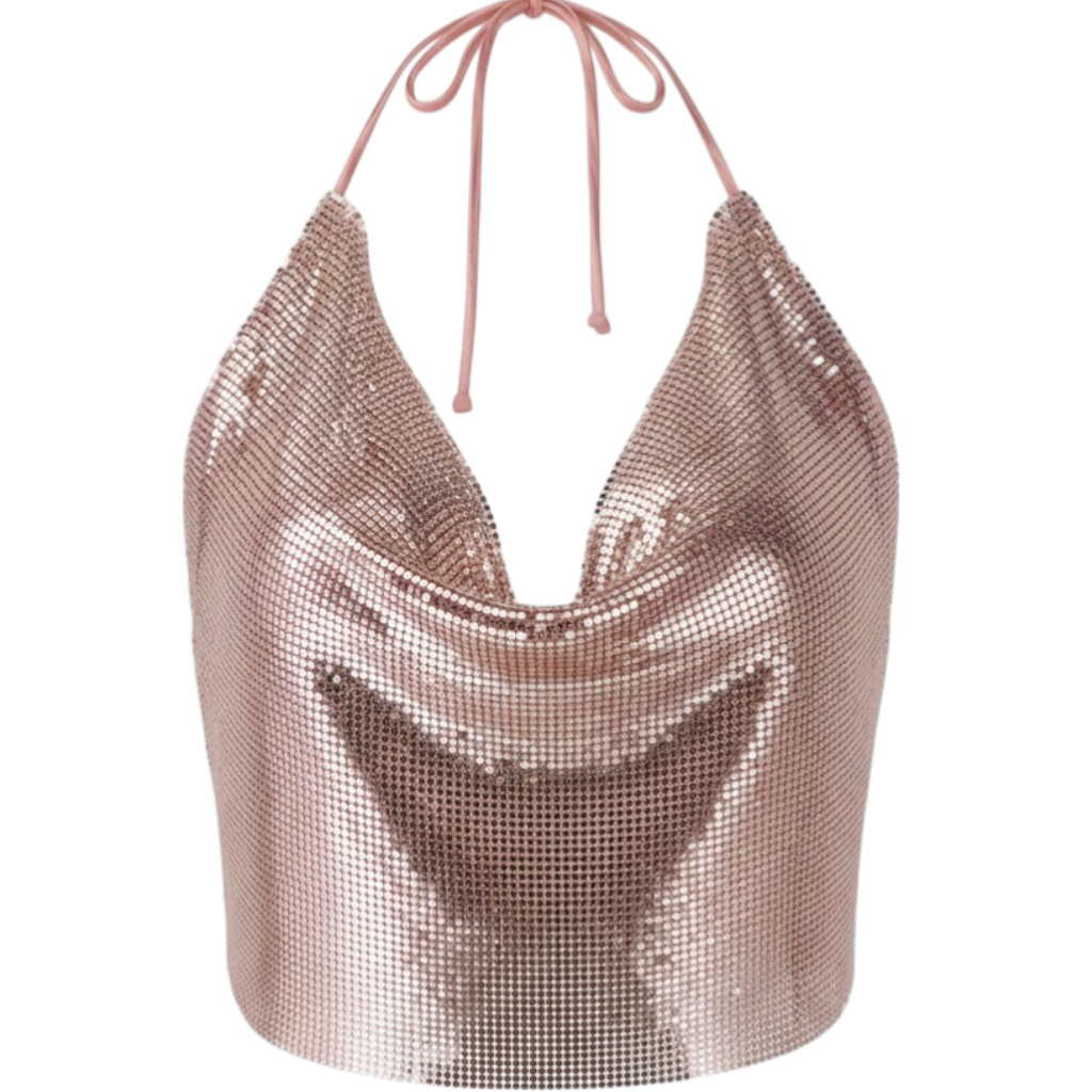 Cowl Neck Halter Top