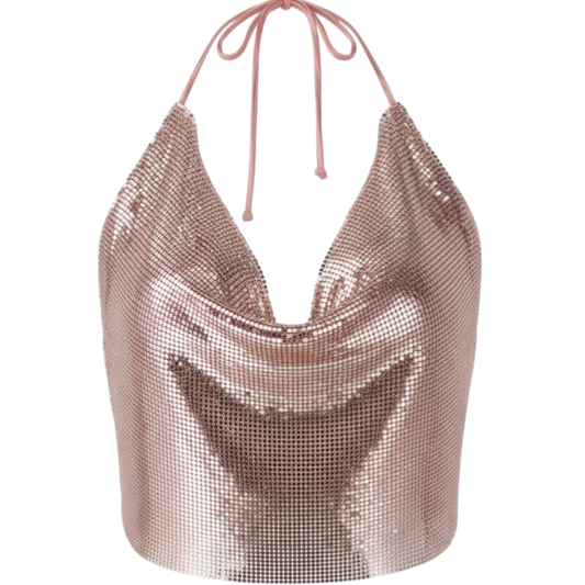 Cowl Neck Halter Top