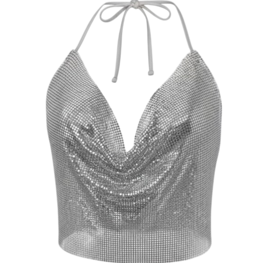 Cowl Neck Halter Top