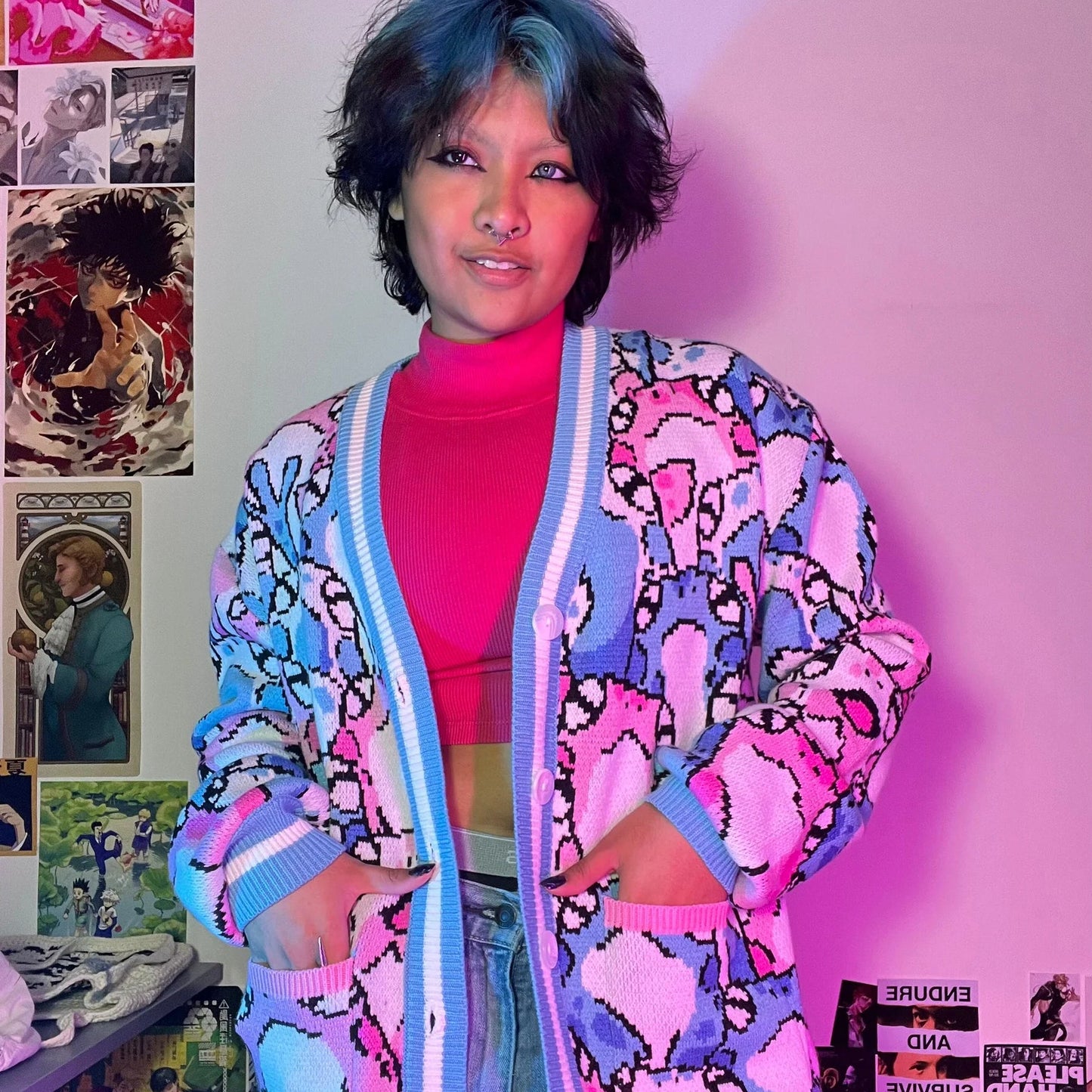 Trans Frog Cardigan