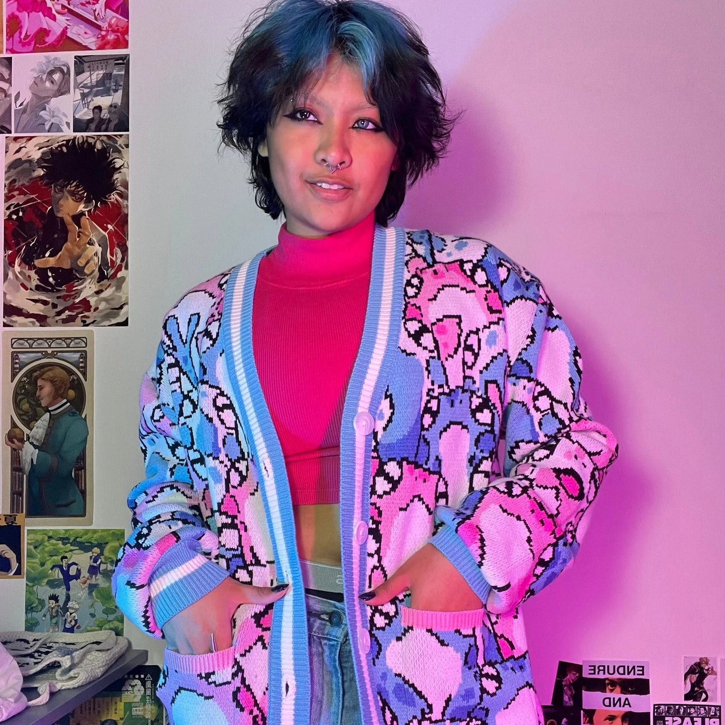 Trans Frog Cardigan