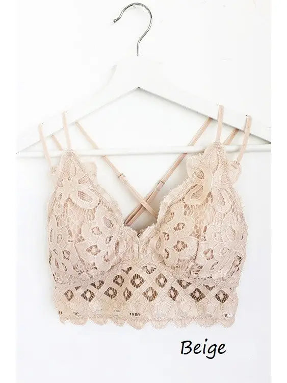 Scalloped Lace Cami Bralette