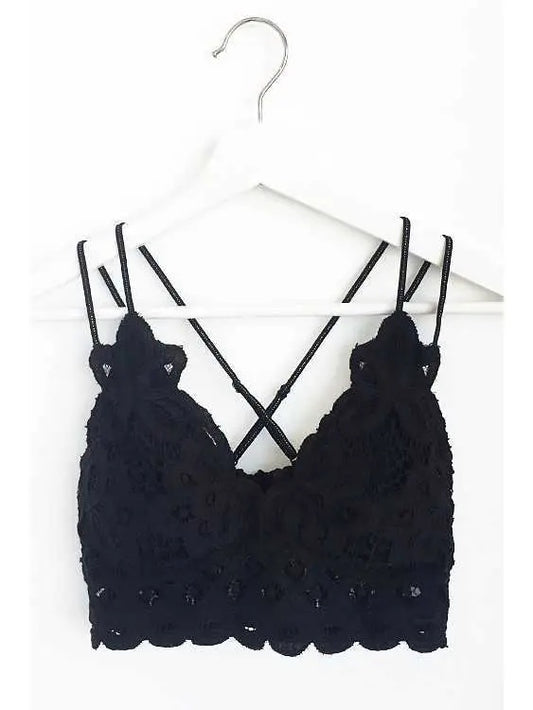 Plus Size Scalloped Lace Cami Bralette