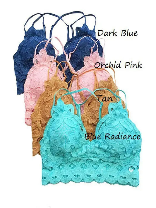 Plus Size Scalloped Lace Cami Bralette