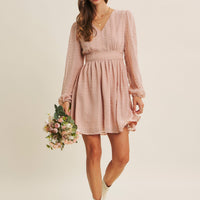 Heart Lurex Chiffon Mini Dress