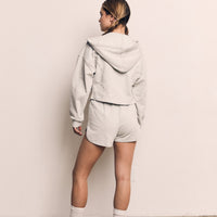 Cropped Zip Up Hoodie