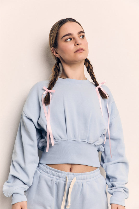 Cropped Balloon Sweatshirt