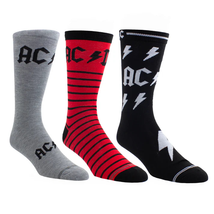 AC/DC Guitar Tin Sock 3 Pair