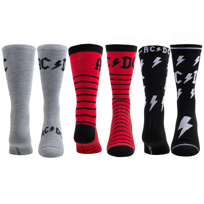 AC/DC Guitar Tin Sock 3 Pair