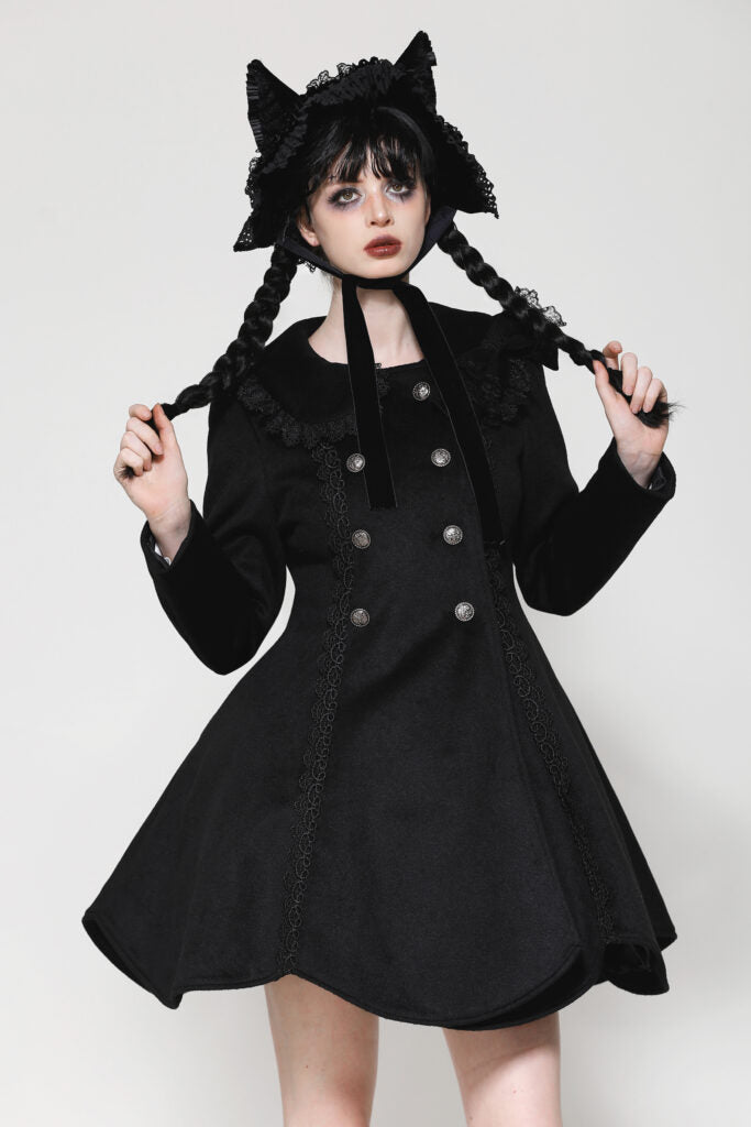 Dark Kitty Ears Bonnet