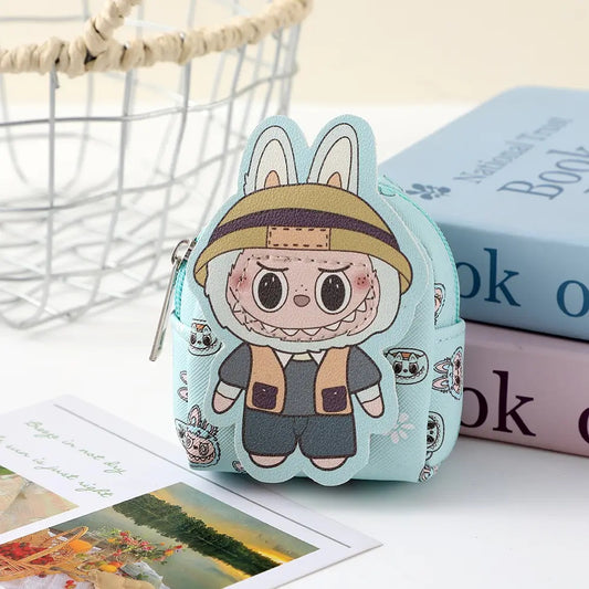 Blue Cute Monster Cartoon Mini Backpack Keychain Bag Charm