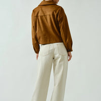 Trench Faux Suede Half Jacket