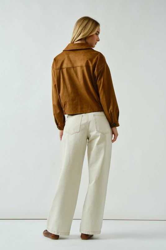 Trench Faux Suede Half Jacket