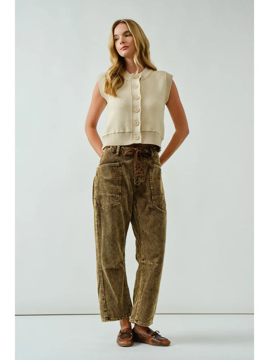 Barrel Corduroy Pants