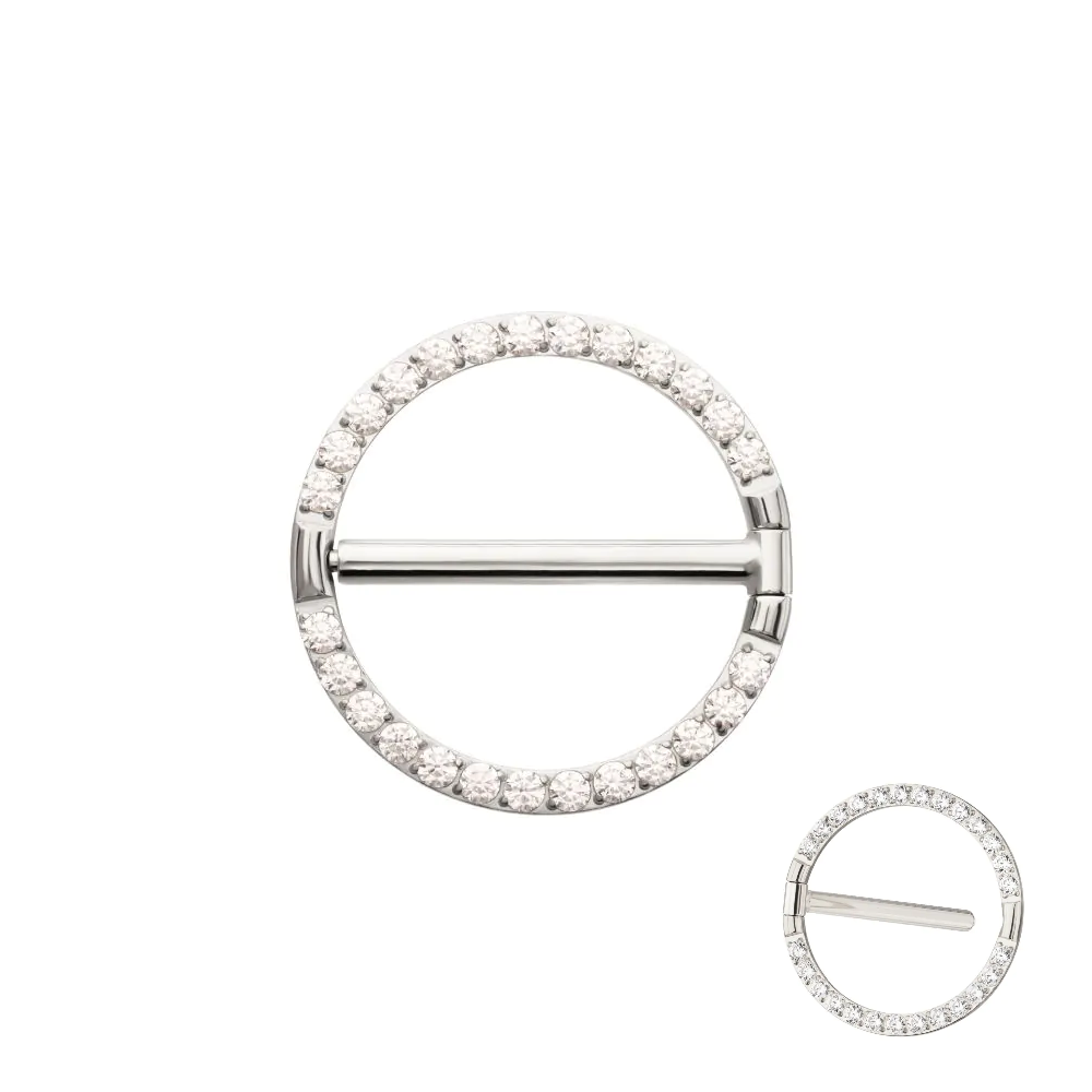 All Around CZ Hoop Nipple Clicker