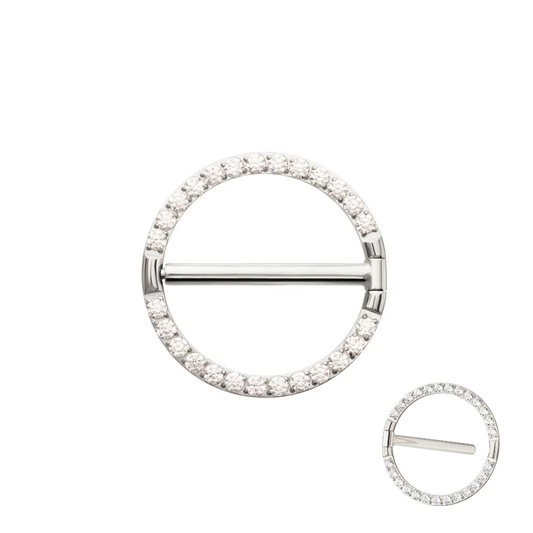 All Around CZ Hoop Nipple Clicker