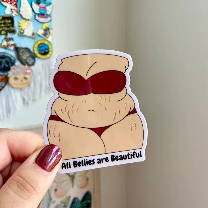 All Bellies Are Beautiful Vinyl Sticker