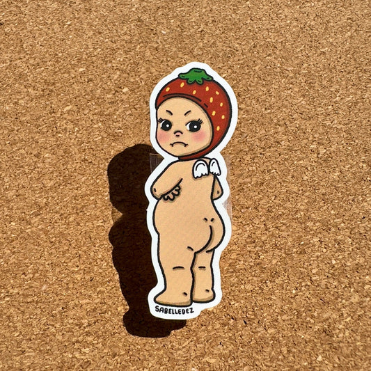 Angry Straw-Baby Sticker