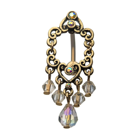 Antique Heart Frame Inverted Navel