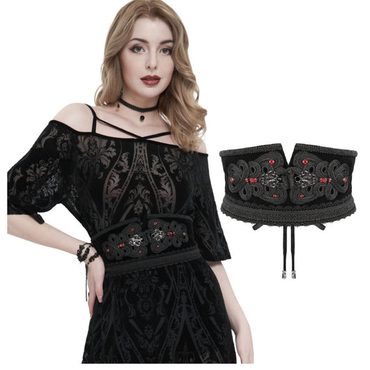 Embroidered Gem Gridle Corset
