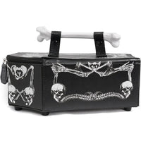 BOLSO DE MANO ATAÚD ESQUELETO