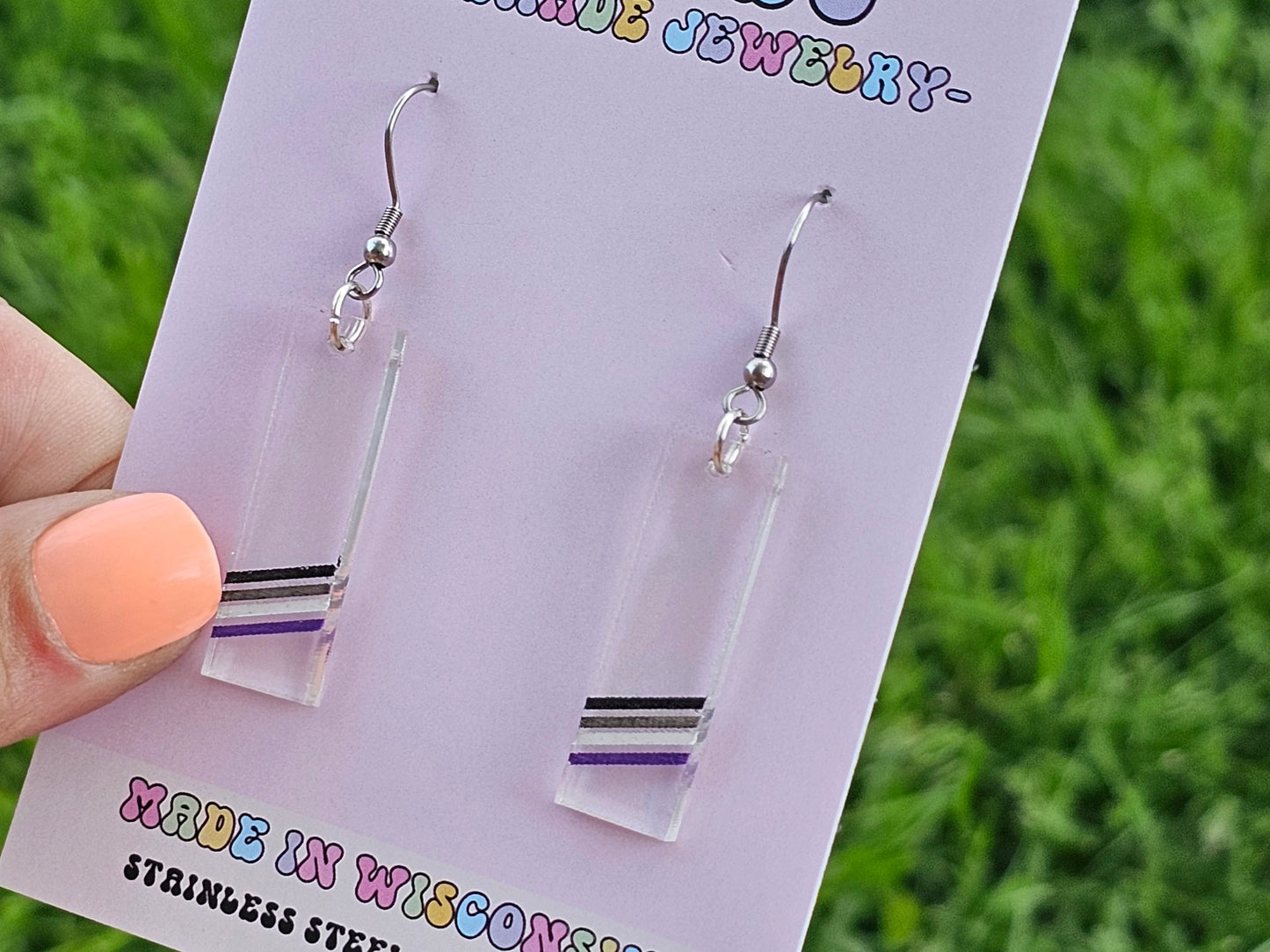 Asexual Ace Acrylic Pride Earrings